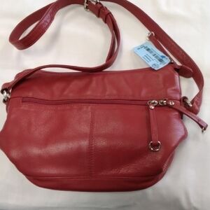 Red Leather Shoulder Bag